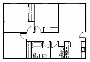 a small floor plan of a house